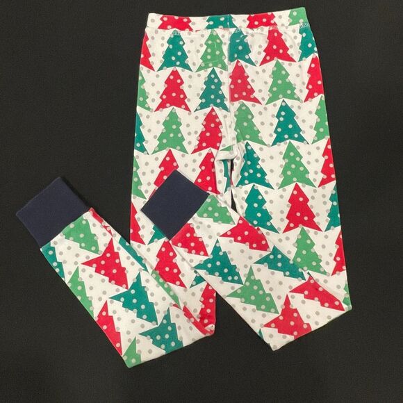 ~~ CREWCUTS Kids Sz 10 Christmas Tree PJs J.Crew Pajamas Set Sleepwear Green/Red - Picture 11 of 11